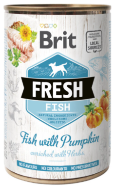 BRIT HUMIDE POISSON COURGE 400G