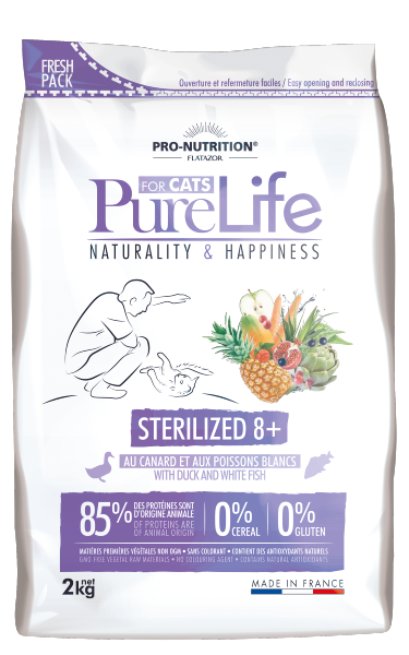 PURE LIFE STERILIZED 8+ - 2 kg