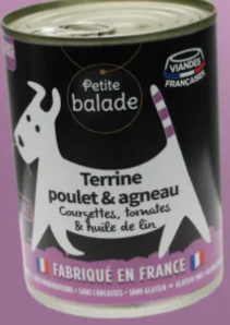 PB TERRINE POULET AGNEAU 400G