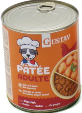 GUSTAV PATEE CHIEN ADULTE POULET 800G