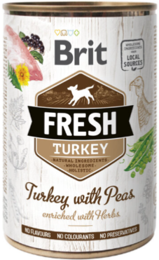 BRIT HUMIDE DINDE POIS 400G