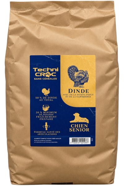 TC SANS CEREALES CHIEN SENIOR DINDE 12KG