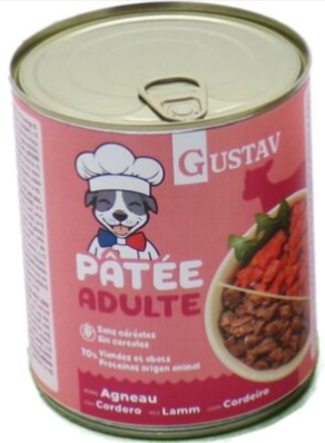 GUSTAV PATEE CHIEN AGNEAU 800G