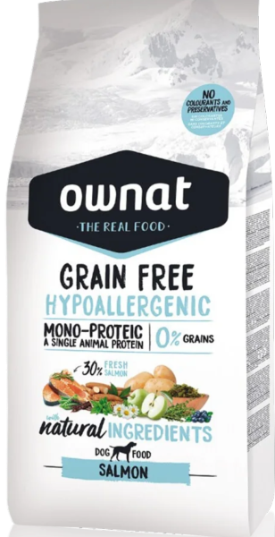 OWNAT GRAIN FREE HYPOALLERGENIC SALMON - 12 kg