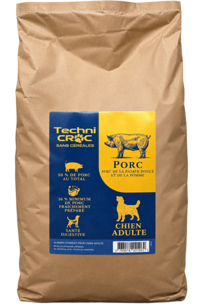 TC SANS CEREALES CHIEN ADULT PORC 15KG